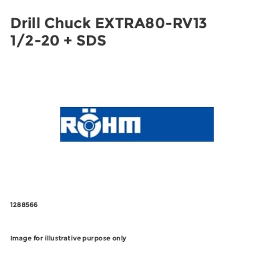 Drill Chuck EXTRA80-RV13 1/2-20 + SDS