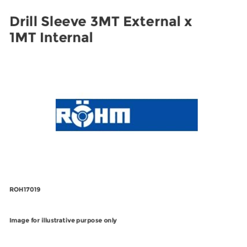 Drill Sleeve 3MT External x 1MT Internal ROH17019