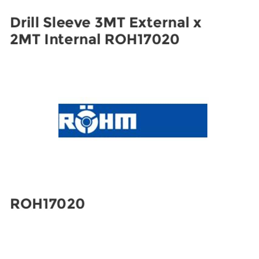 Drill Sleeve 3MT External x 2MT Internal ROH17020