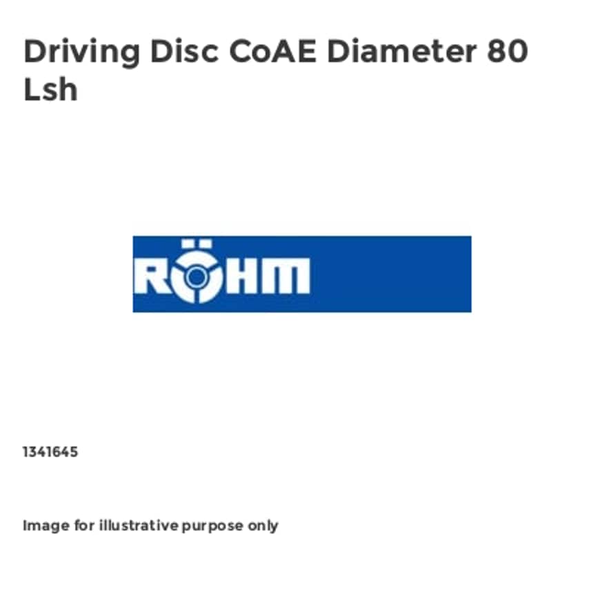 Driving Disc CoAE Diameter 80 Lsh