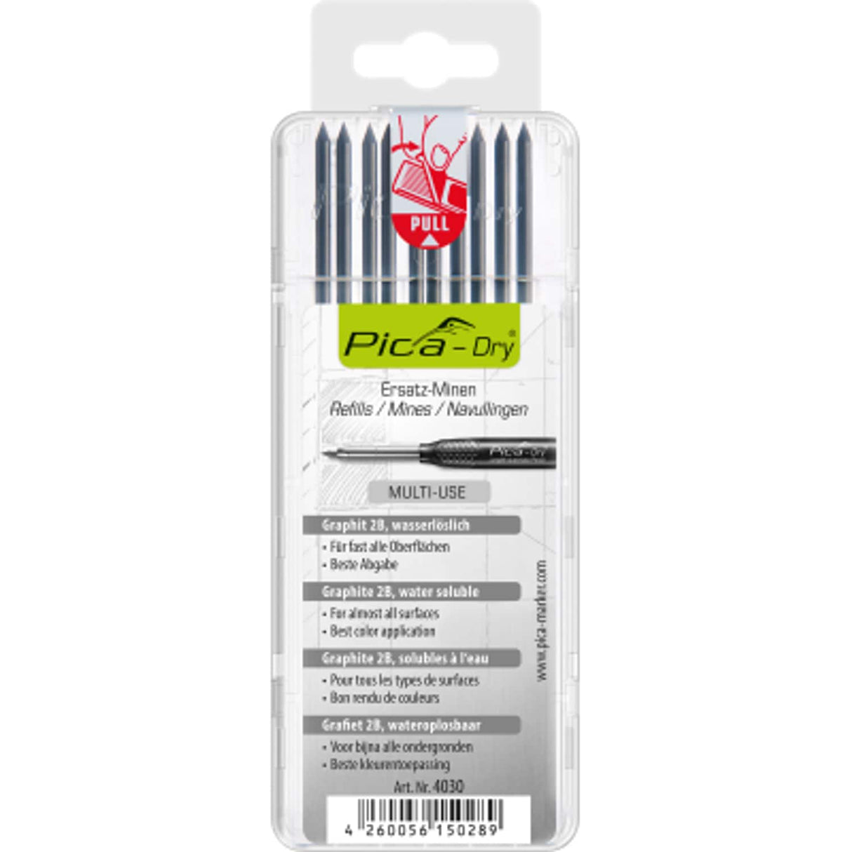Dry Refill (Pack of 10) Graphite Blister Packed