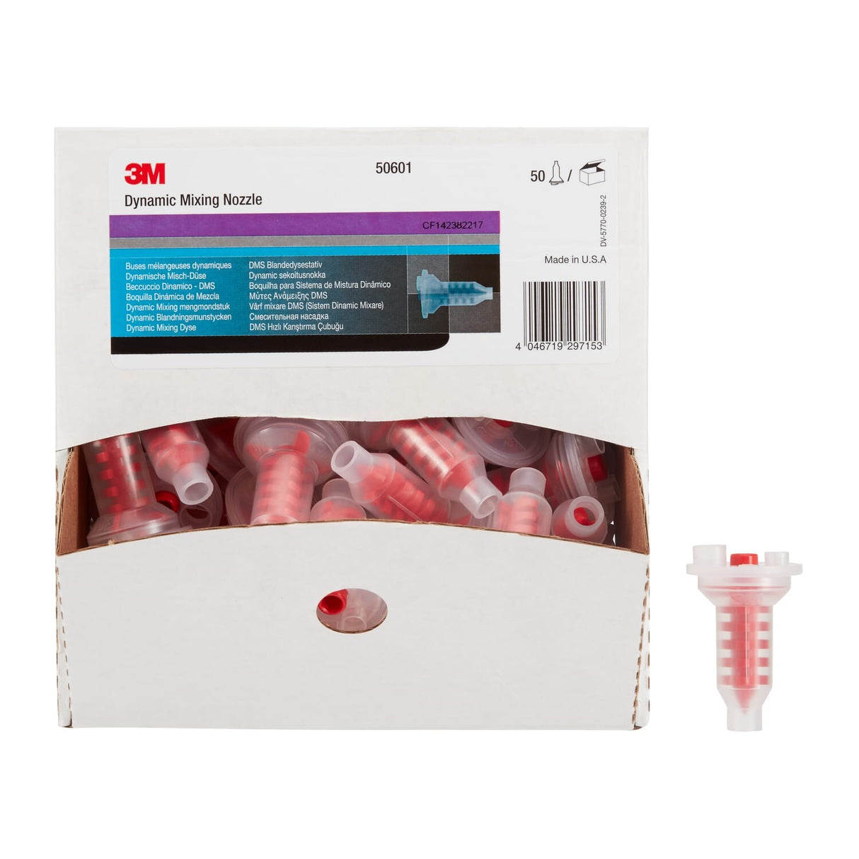 Dynamic Mixing System Nozzle for Filler Applications Red 50601
