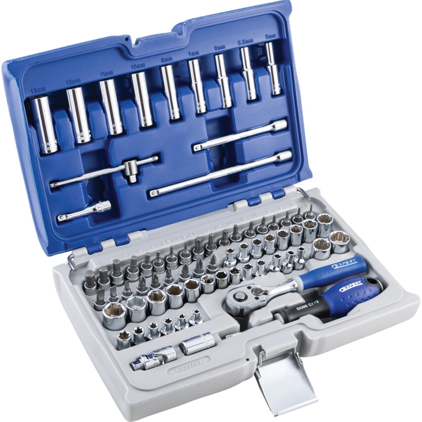 E030707 1/4" Drive Socket Set, 73 Pieces