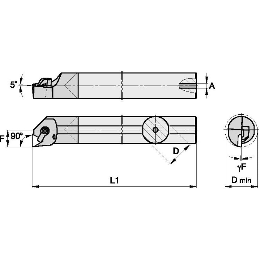 E08KCTFPR2 C Clamping Boring Bar D0.50 L5