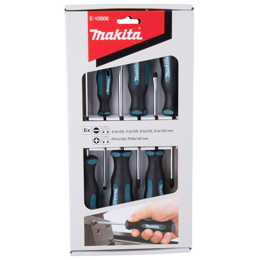 E-10506 Screw Driver Set SL & PH - 6 Piece