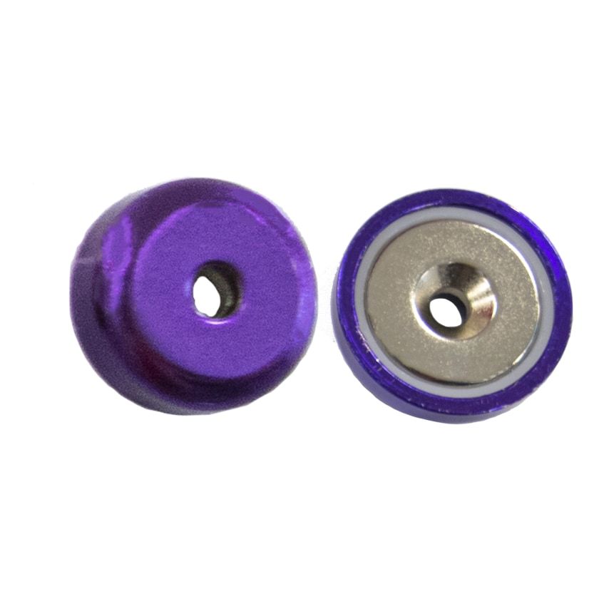 E1102/Neo/P Neodymium Pot Magnet 25.0 x 8mm Pull Force 19kg Purple