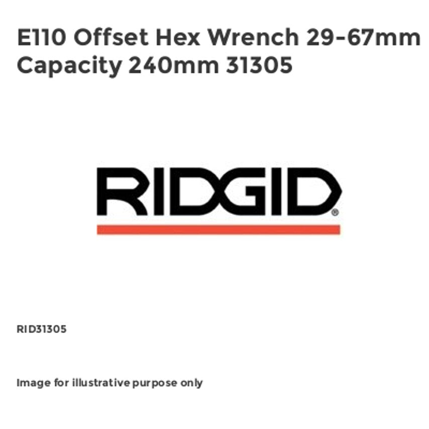 E110 Offset Hex Wrench 29-67mm Capacity 240mm 31305 RID31305