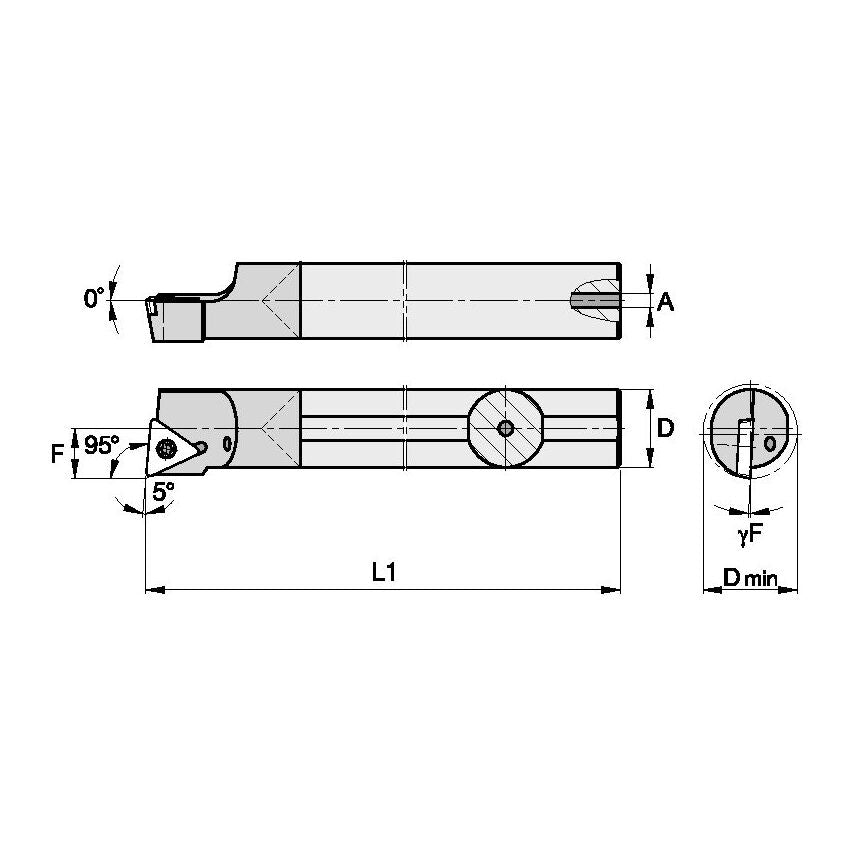 E12STLPR3 S Clamping Boring Bar D0.75 L1