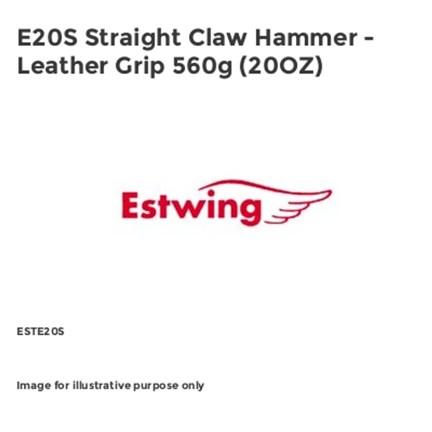 E20S Straight Claw Hammer - Leather Grip 560g (20OZ)