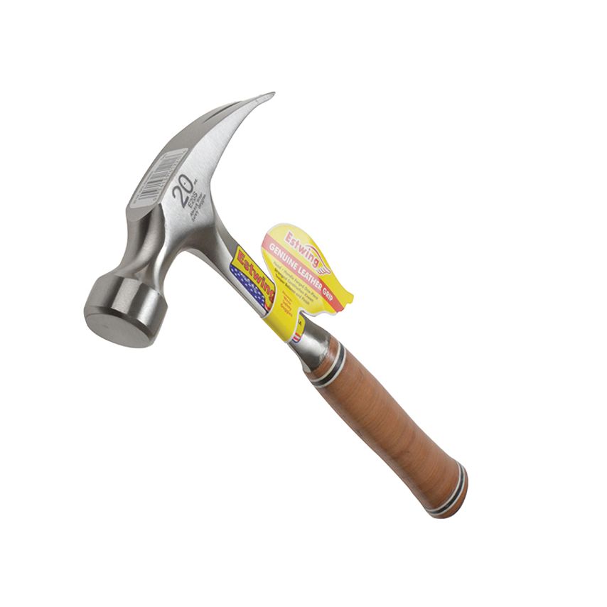 E20S Straight Claw Hammer - Leather Grip 560g (20oz) ESTE20S