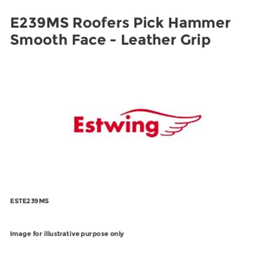 E239MS Roofers Pick Hammer Smooth Face - Leather Grip ESTE239MS