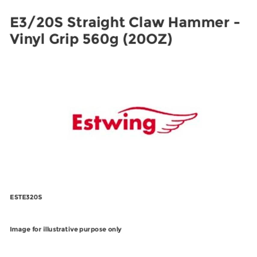 E3/20S Straight Claw Hammer - Vinyl Grip 560g (20OZ) ESTE320S