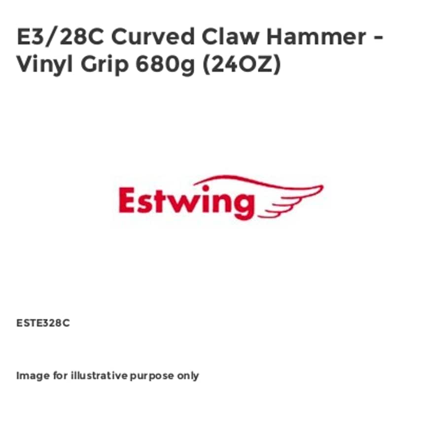 E3/28C Curved Claw Hammer - Vinyl Grip 680g (24OZ) ESTE328C