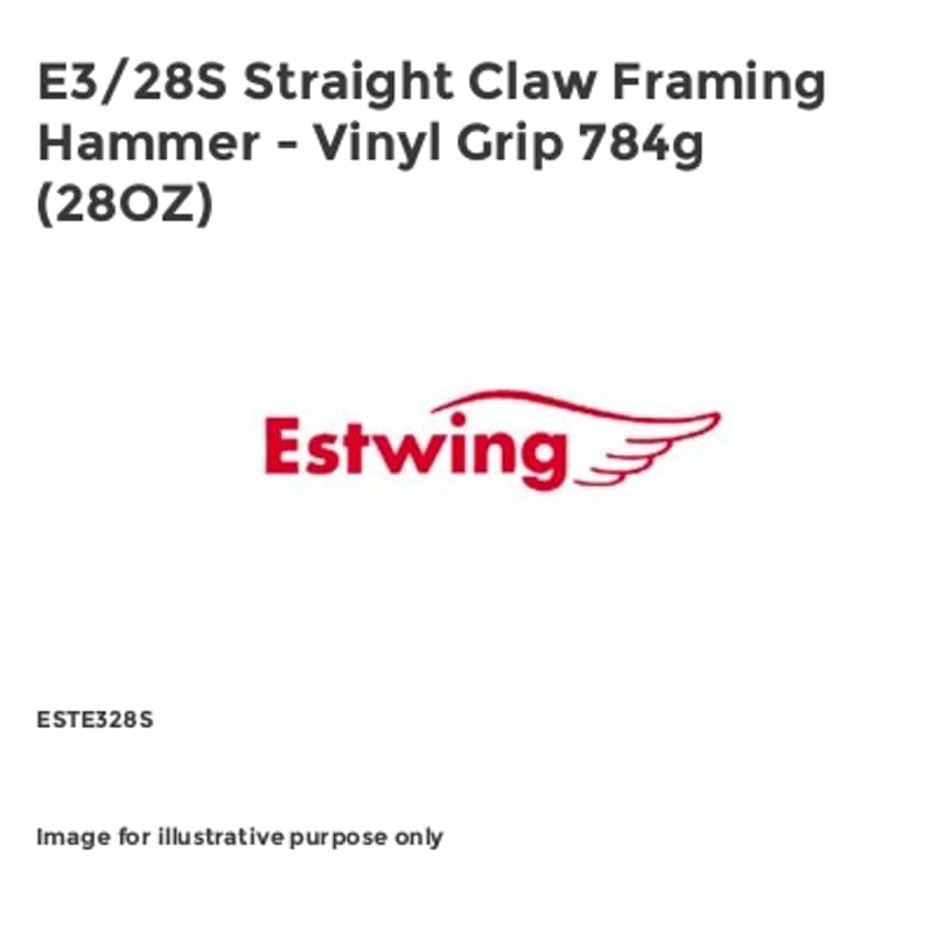 E3/28S Straight Claw Framing Hammer - Vinyl Grip 784g (28OZ) ESTE328S