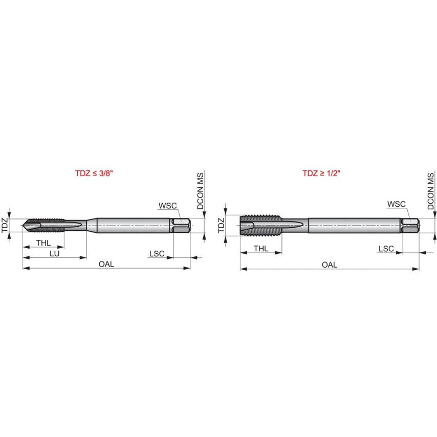 E397 1/4 UNF HSS-E-PM TICN 6HX Spiral Point Tap DIN 371/6