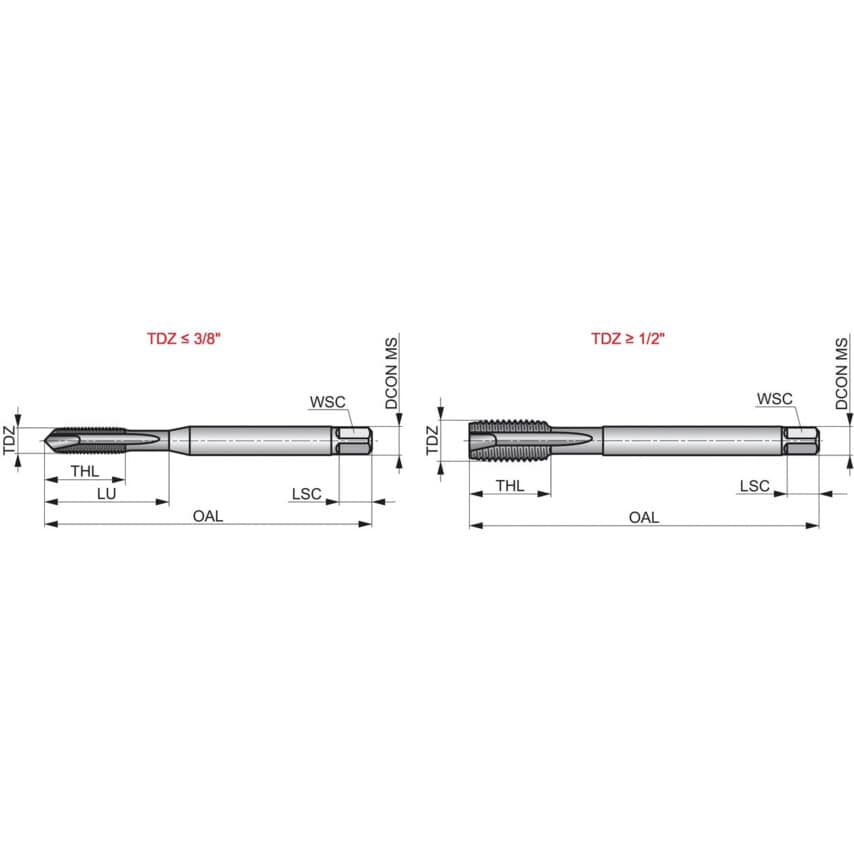 E397 5/16 UNC HSS-E-PM TiCN 6HX Spiral Point Tap DIN 371/6