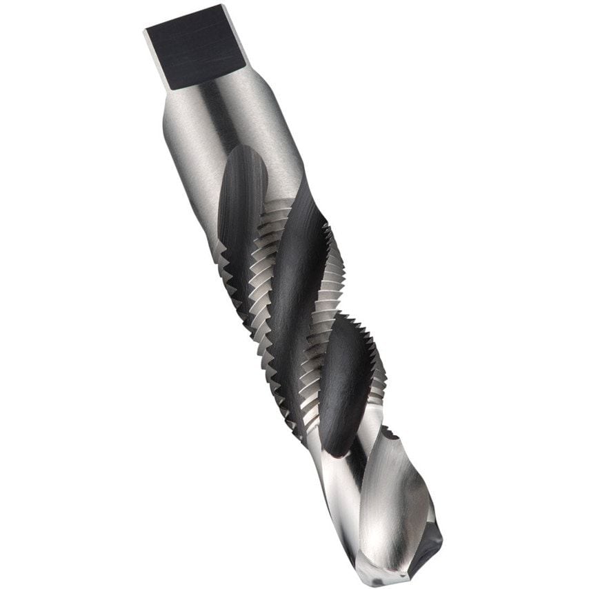 E653 1/2"X14NPT HSS St Spiral Flute (30DEG) Combi Drill/Tap ANSI