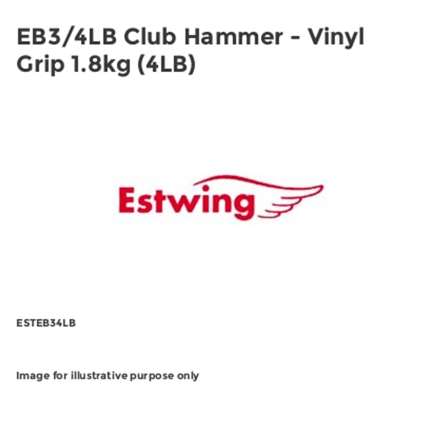 EB3/4LB Club Hammer - Vinyl Grip 1.8kg (4LB) ESTEB34LB
