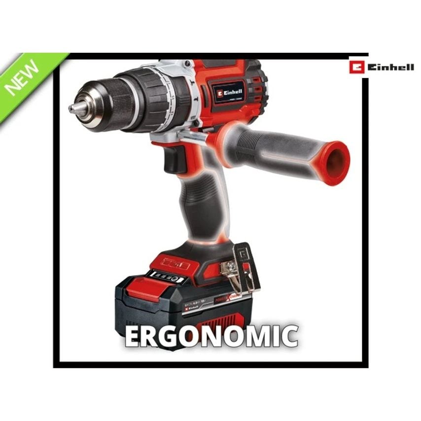 EINTPieceD1860K Tp-Cd 18/60 LI-I Bl Power X-Change Combi Drill 18V 2 x 4.0Ah Li-ion