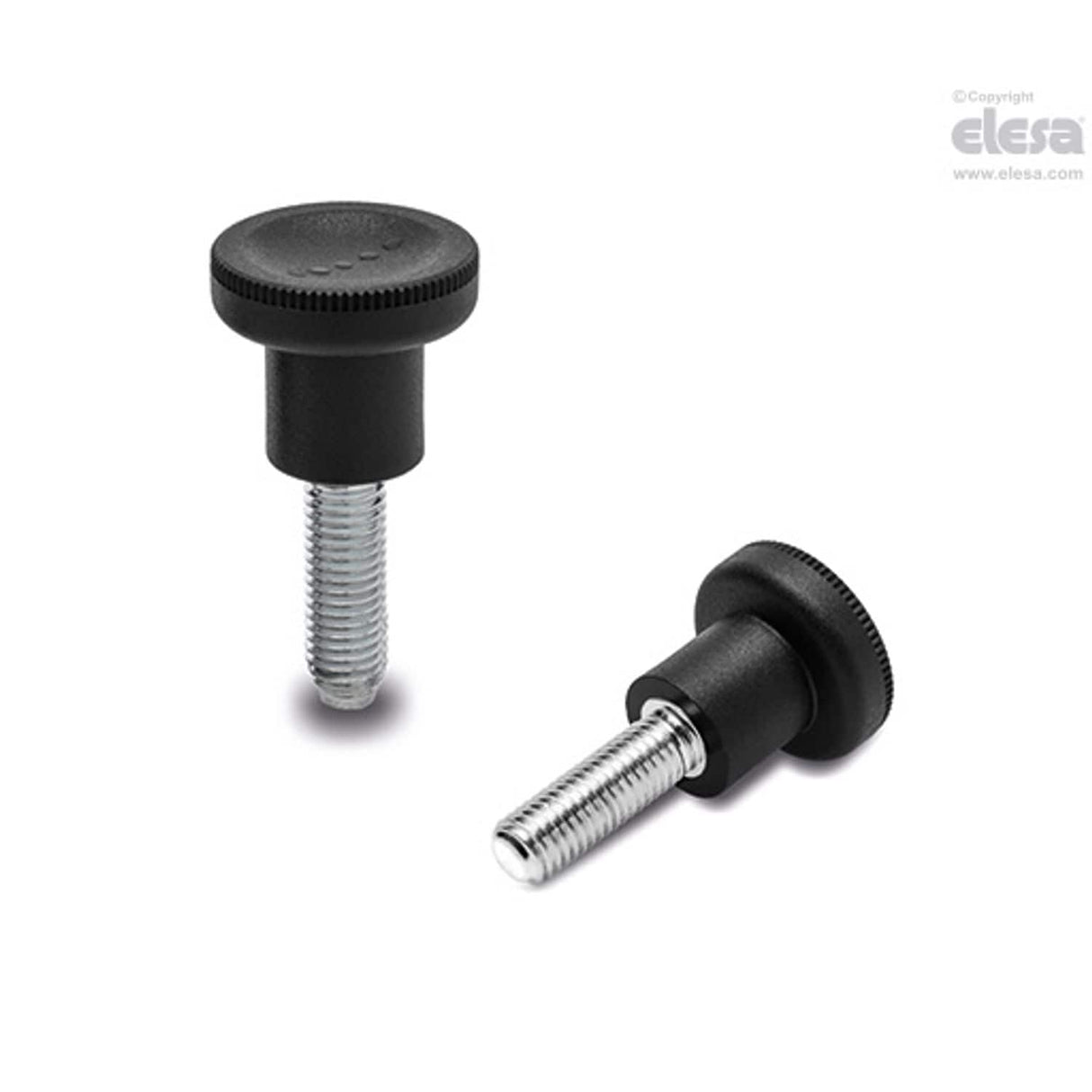 EKK Knurled knobs Technopolymer Threaded stud EKK.25 p-M6x30-C1