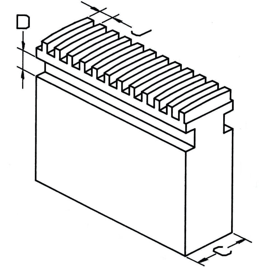 EN16 Scroll Soft Jaws 160mm (3-SET)