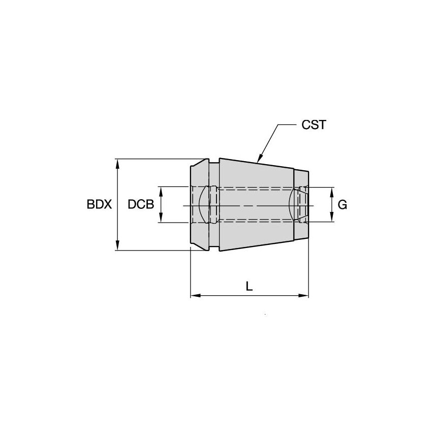 ER32STM16 ER32 Solid Collet M16 Thread