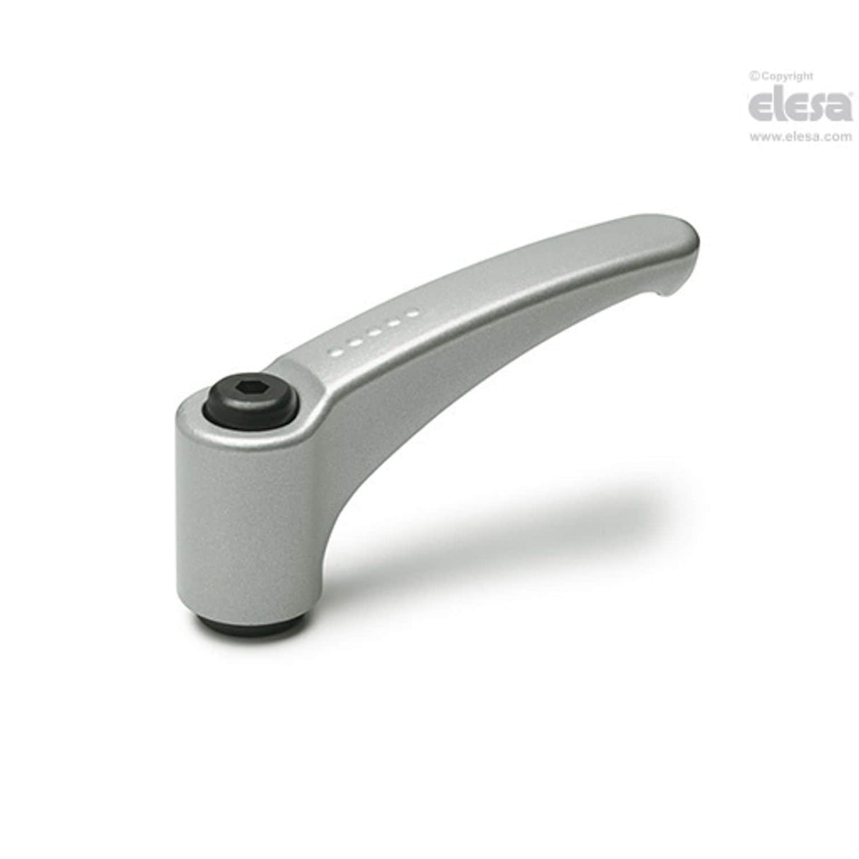 ERM Adjustable handles Zinc alloy steel or stainless steel clamping element Black-oxide steel clamping element threaded hole ERM.95 A-M10-C2