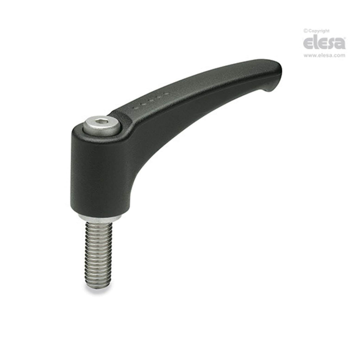 ERM Adjustable handles Zinc alloy steel or stainless steel clamping element Stainless steel clamping element threaded screw ERM.44 SST-p-M6x50-C6
