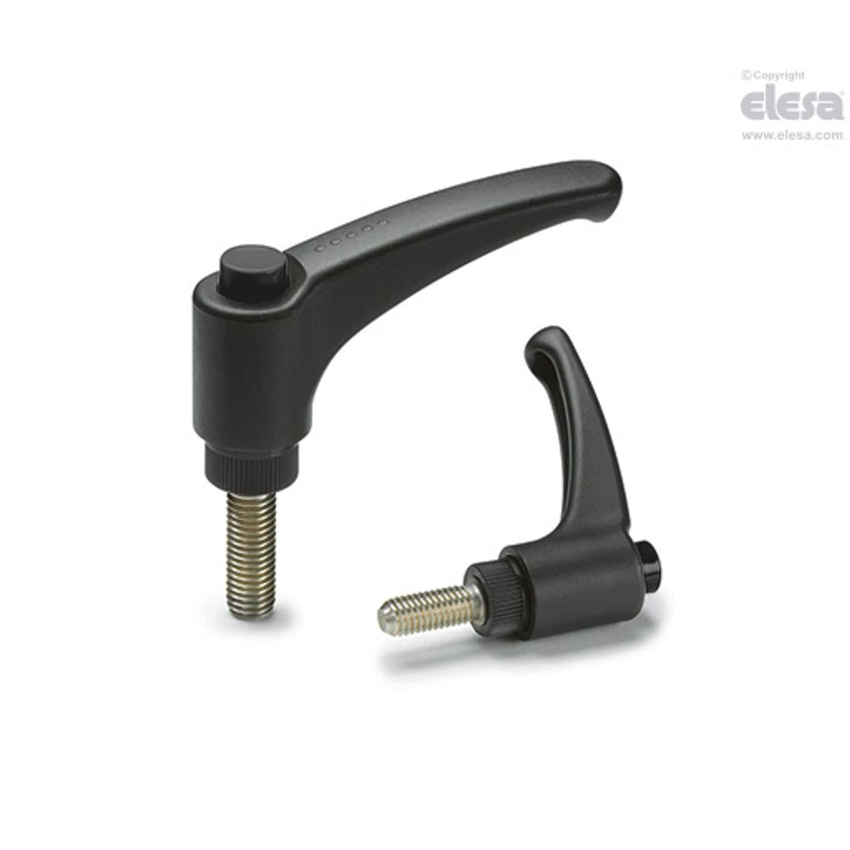 ERX Adjustable handles Technopolymer Stainless steel threaded stud ERX.108 SST-p-M12x50-C1