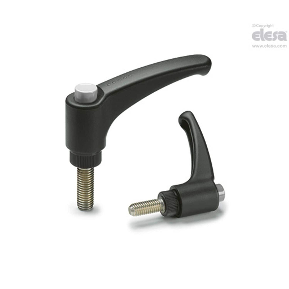 ERX Adjustable handles Technopolymer Stainless steel threaded stud ERX.108 SST-p-M12x70-C3