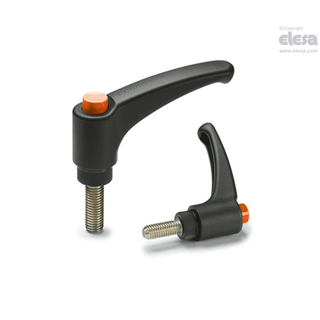 ERX Adjustable handles Technopolymer Stainless steel threaded stud ERX.30-SST-p M5x10-C2