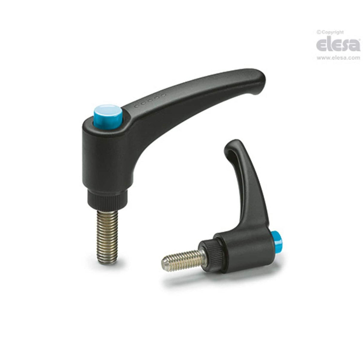 ERX Adjustable handles Technopolymer Stainless steel threaded stud ERX.30-SST-p M5x10-C5