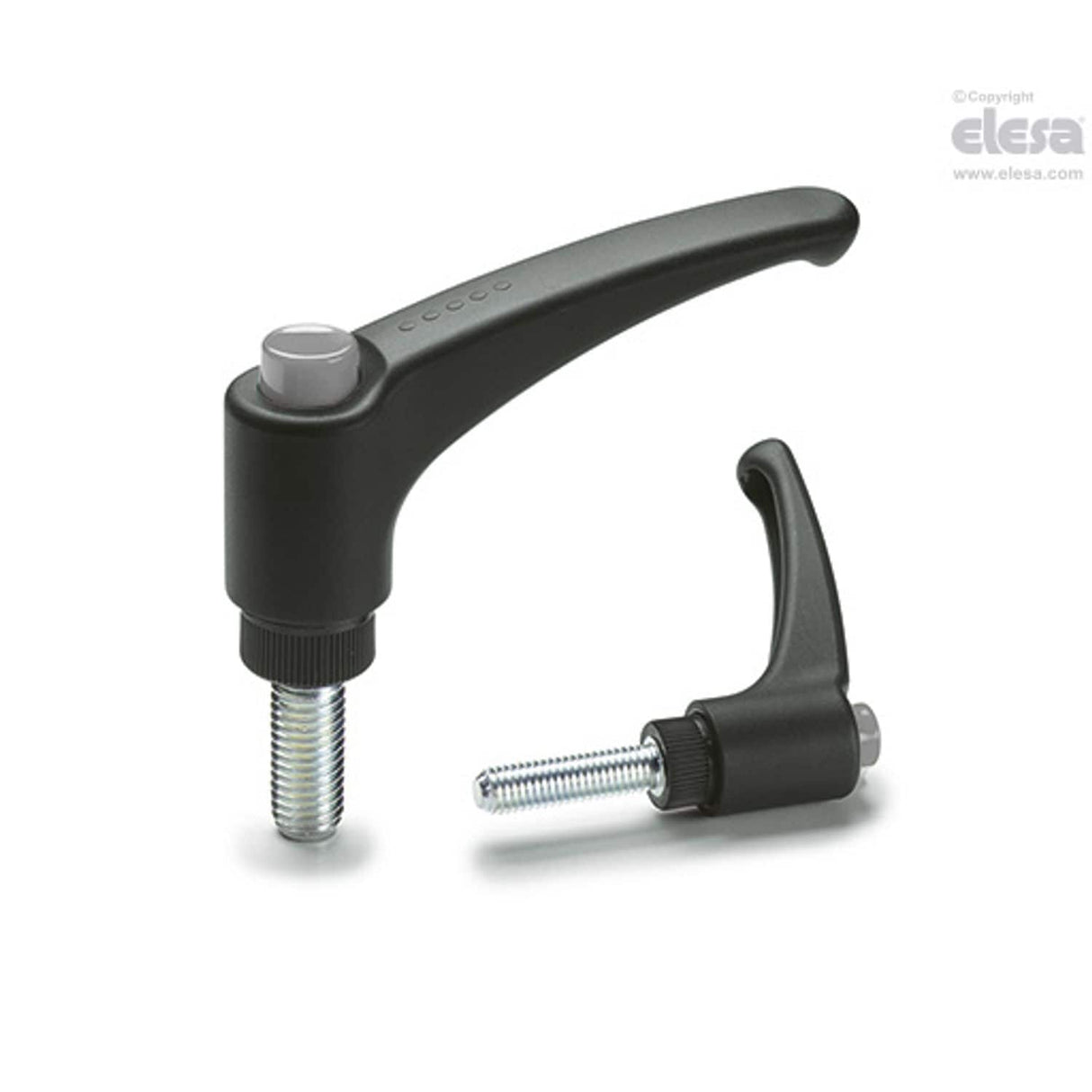 ERX Adjustable handles Technopolymer Zinc-plated steel threaded stud ERX.108 p-M12x30-C3