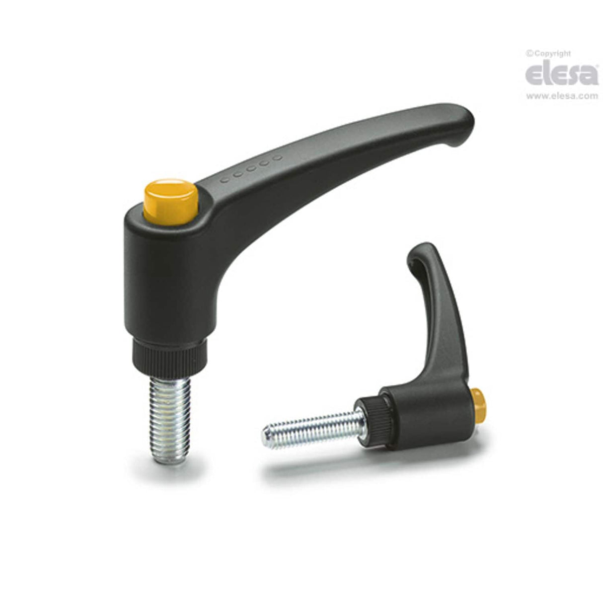 ERX Adjustable handles Technopolymer Zinc-plated steel threaded stud ERX.108 p-M12x30-C4