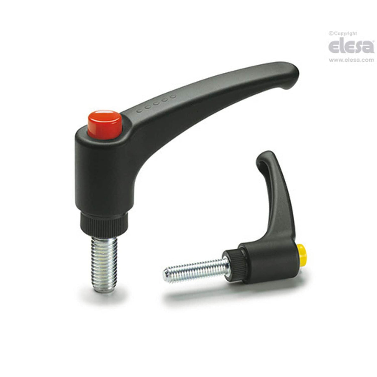 ERX Adjustable handles Technopolymer Zinc-plated steel threaded stud ERX.44 p-M6x40-C17
