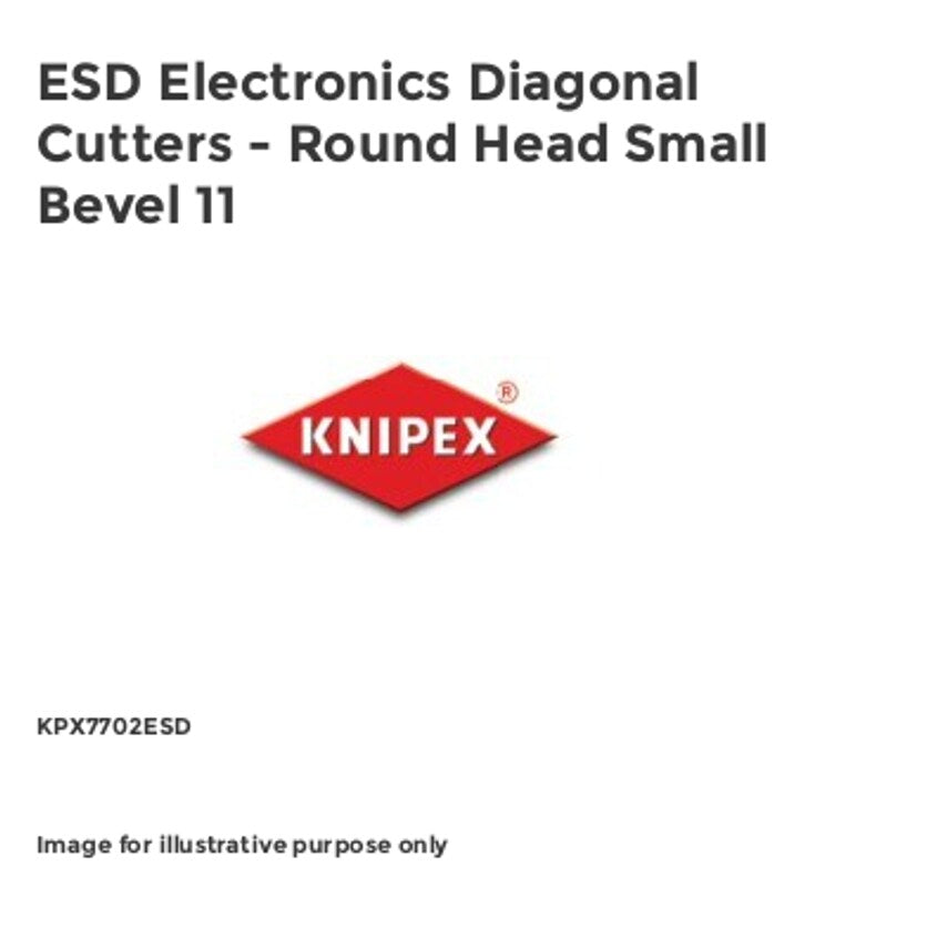 ESD Electronics Diagonal Cutters - Round Head Small Bevel 11