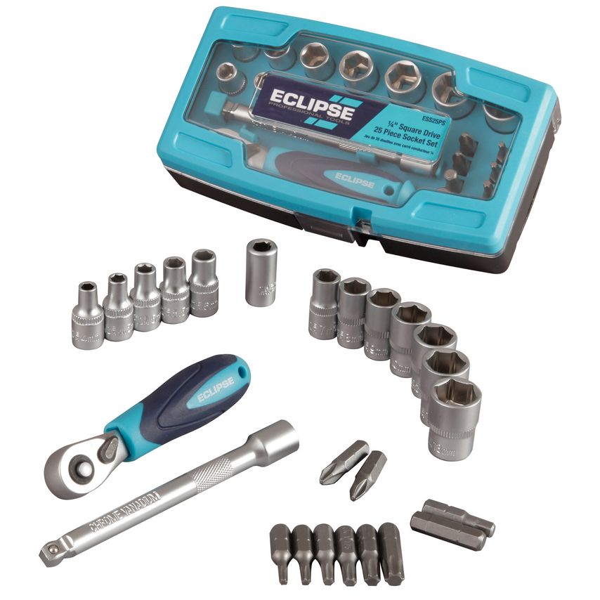 ESS25PS Socket Set 1/4in Square Drive (25 Piece)