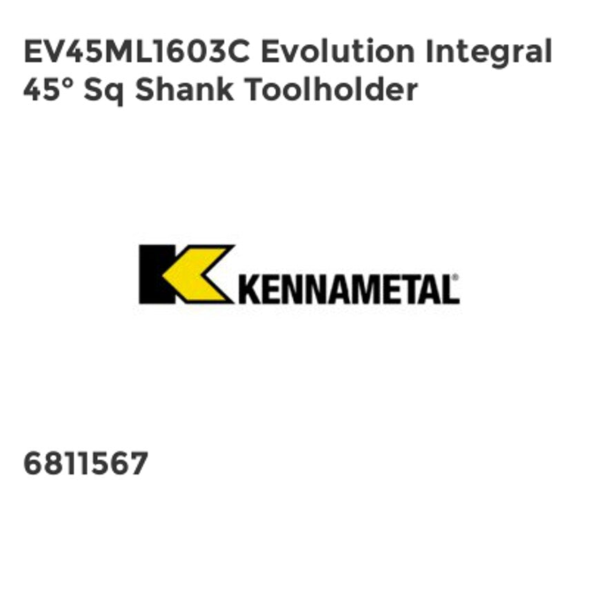 EV45ML1603C Evolution Integral 45 Sq Shank Toolholder