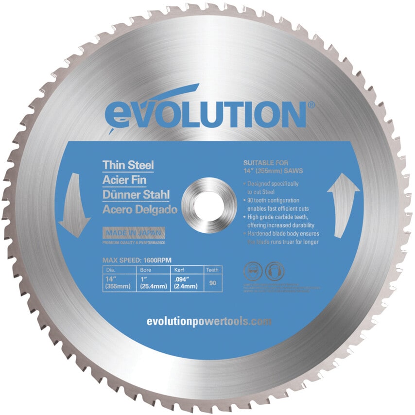 EVOBLADE355TS TCT Saw Blade for Thin Mild Steel 355MM - 36 Teeth
