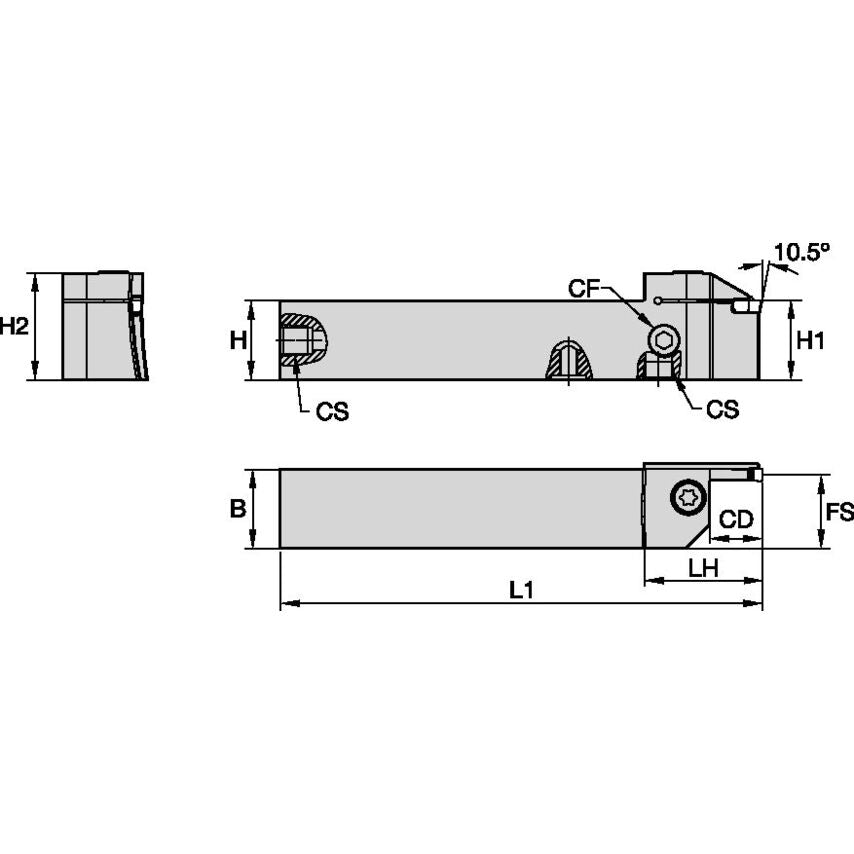 EVSBR2525M0312350999C Evolution Integral FG Toolhold