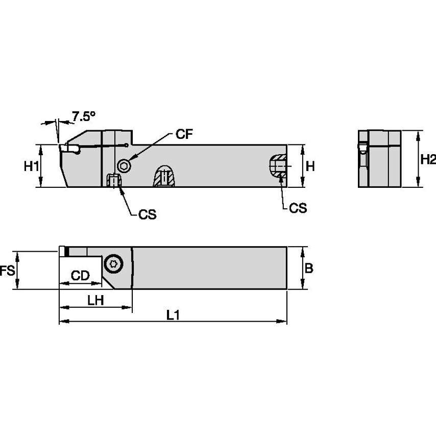 EVSML200426C Evolution Holder W1.25 L6.00