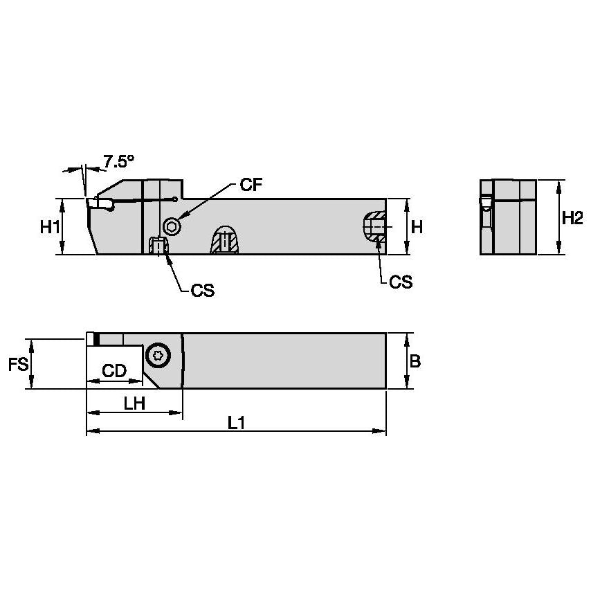 EVSML200432C Evolution Holder W1.25 L6.00
