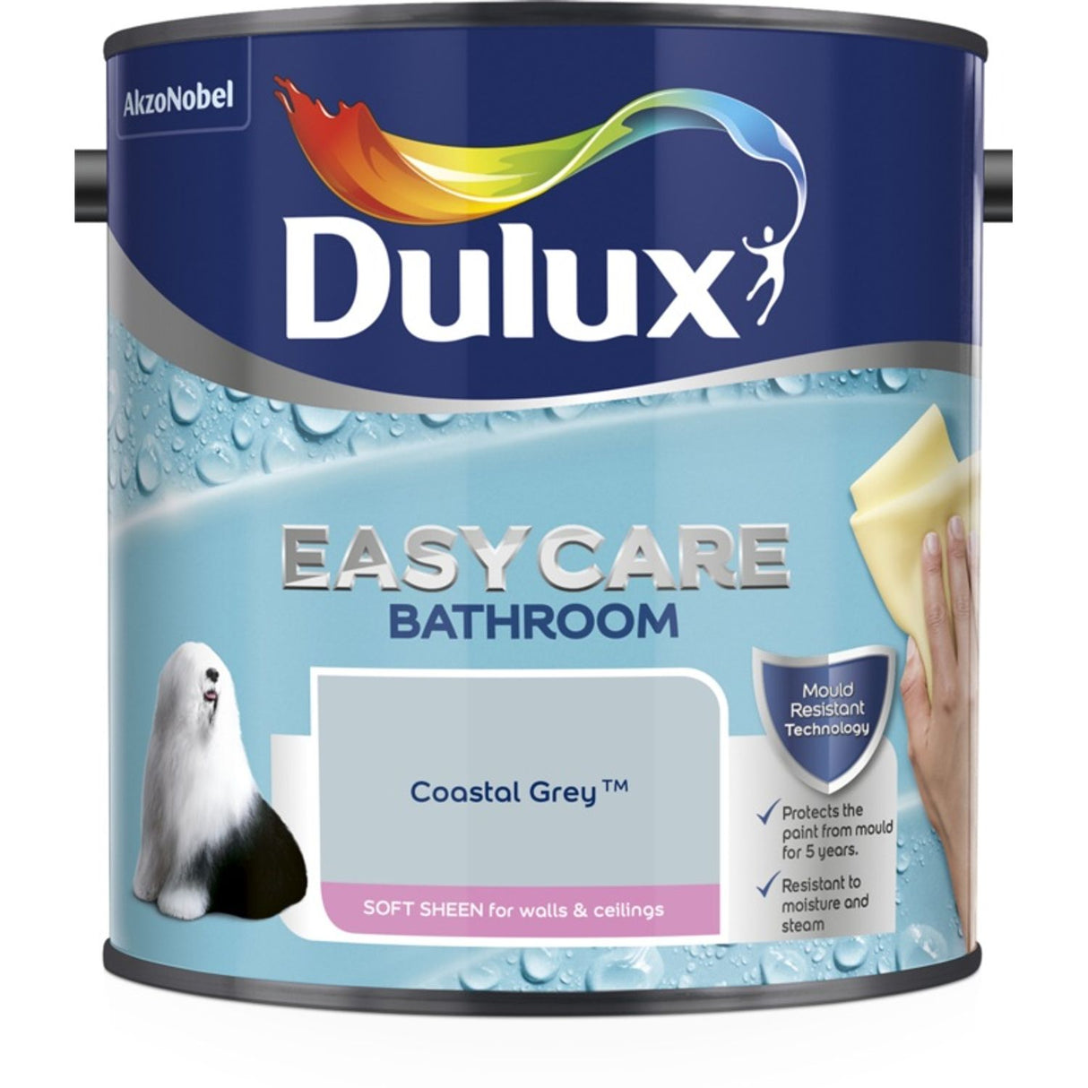 Easycare Bathroom Soft Sheen Paint 2.5 Litre Coastal Grey