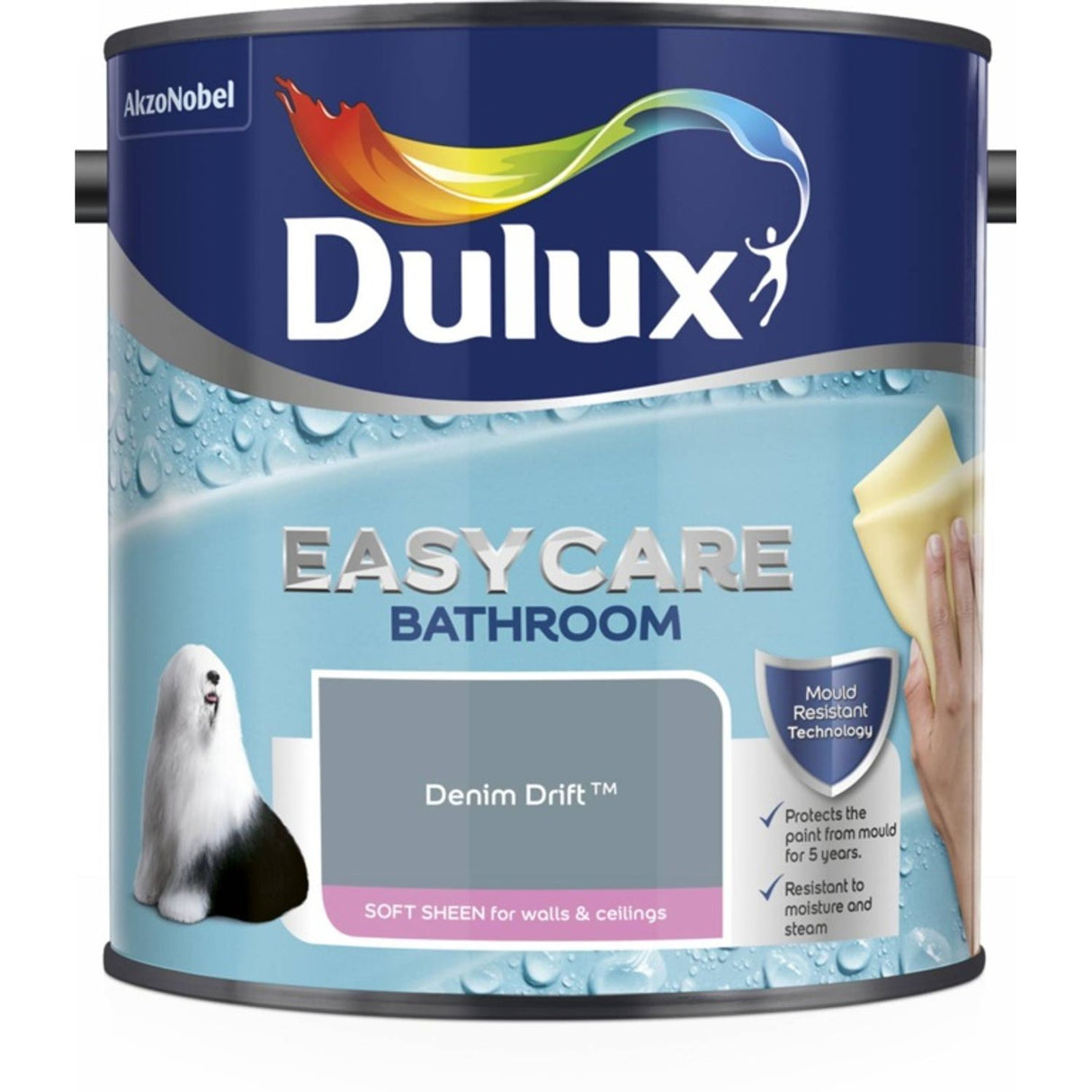 Easycare Bathroom Soft Sheen Paint 2.5 Litre Denim Drift