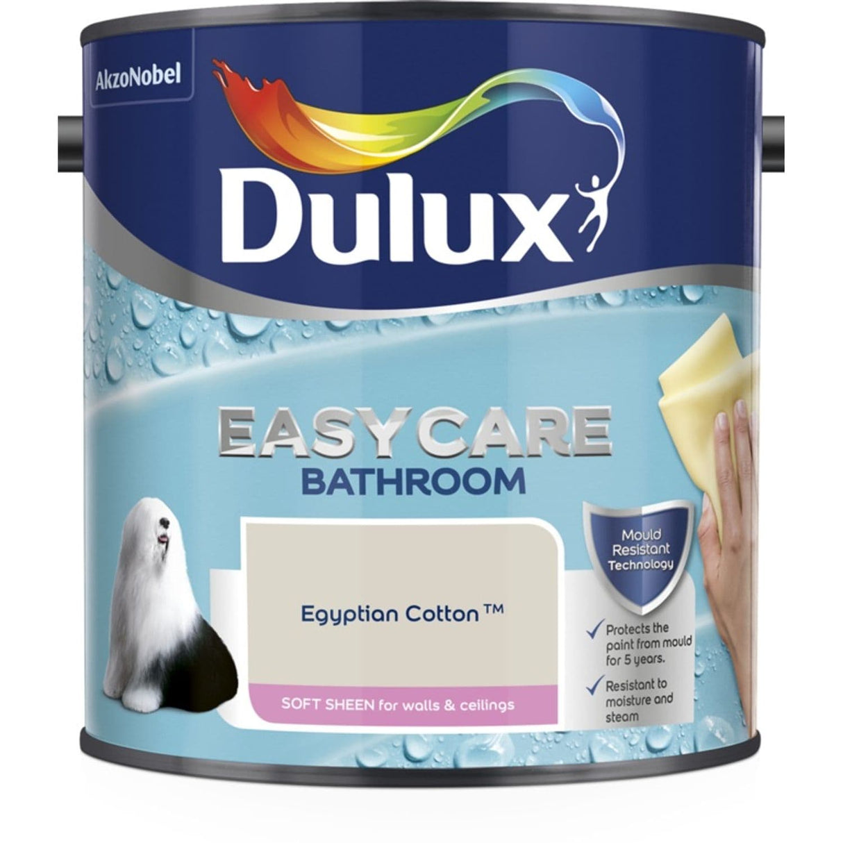 Easycare Bathroom Soft Sheen Paint 2.5 Litre Egyptian Cotton