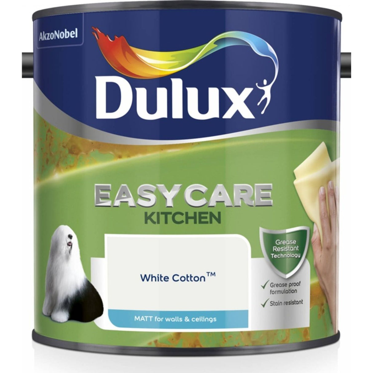 Easycare Kitchen Matt Paint 2.5 Litre White Cotton