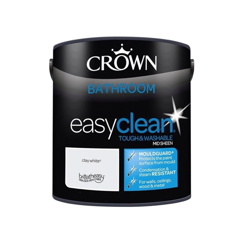 Easyclean Bathroom Mid Sheen 2.5L Clay White