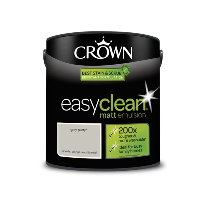 Easyclean Matt Emulsion 2.5L Grey Putty