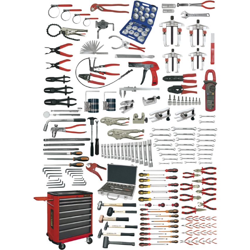 "Egauto" Set of 219 Piece (with Roller Cabinet)