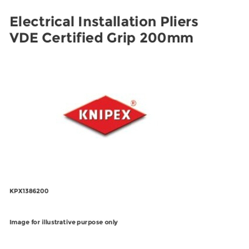 Electrical Installation Pliers VDE Certified Grip 200mm